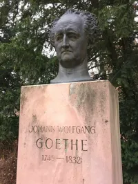 Ein Fan der Stadt Heidelberg: Goethe im Heidelberger Schlosspark